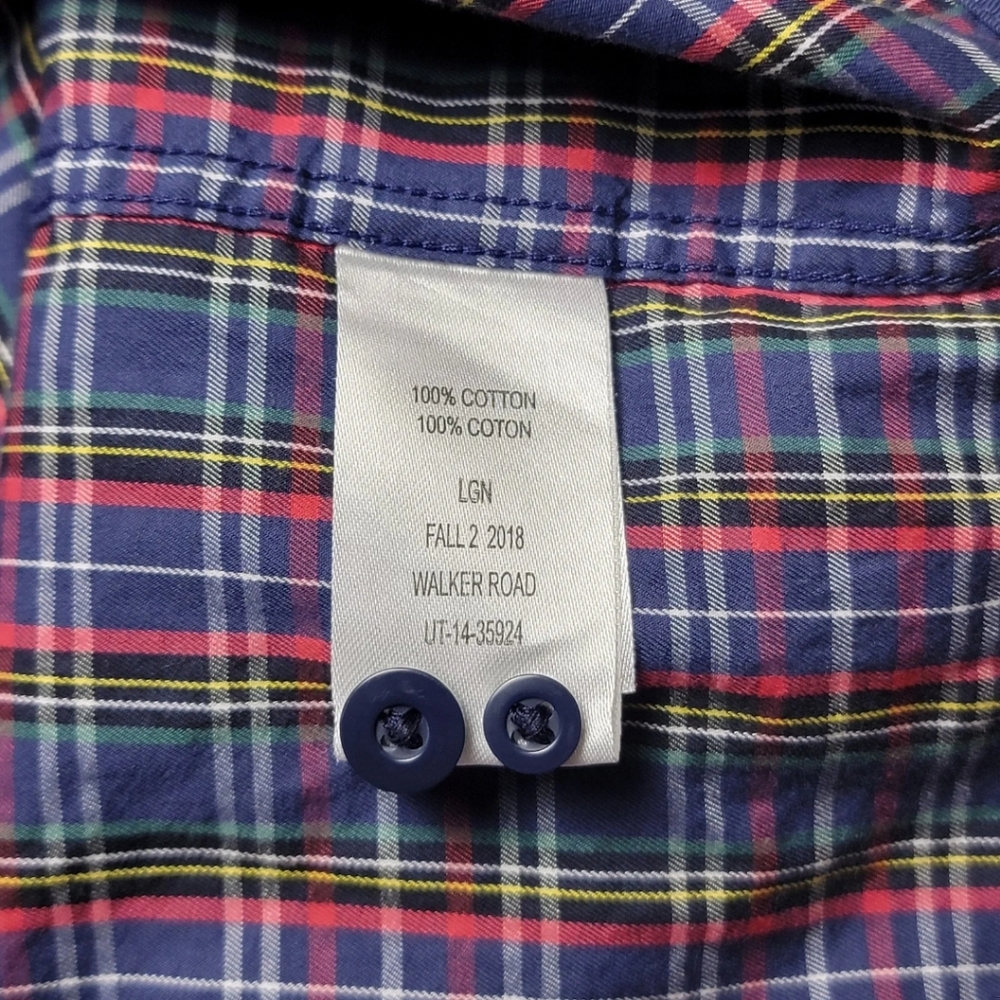 UNTUCKit Walker Road Multicolor Plaid Slim Fit Button Down Shirt L - Picture 5 of 6